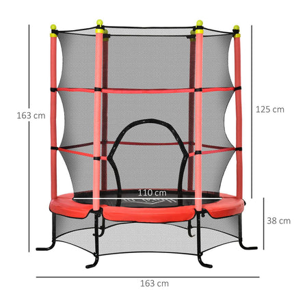 Mini Garden trampoline with safety net, Ø163 cm, Up to 50 kg