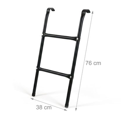 Trampoline Ladder, Black Steel, Hook-On Design