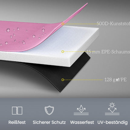 Trampoline Pad Cover, Waterproof, Tear-Resistant, Ø366 cm, Pink