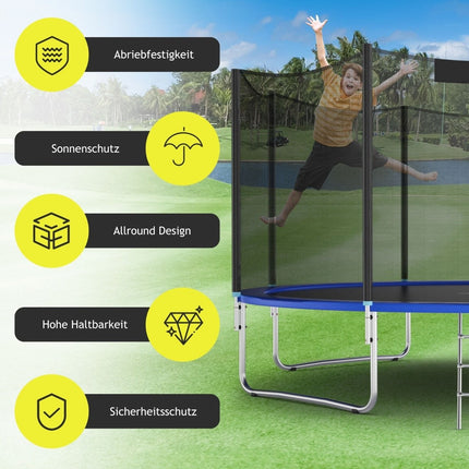 Trampoline Safety Net for 366 cm Round Frames with Zipper