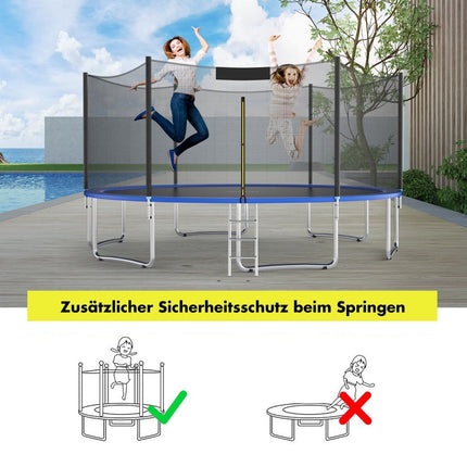 Trampoline Safety Net for 366 cm Round Frames with Zipper