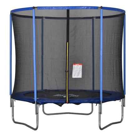 Indoor/outdoor trampoline with safety net, 113.6 kg limit