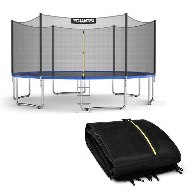 Trampoline safety net for garden trampolines Replacement net on the outside with zipper and buckles Ø 305 cm