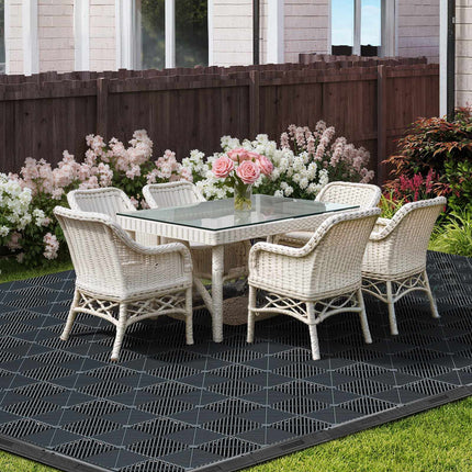 Transition Edge Kit, 11-Piece PP, For Drainage Mats, Black