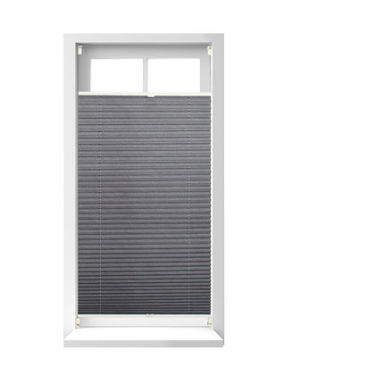 Translucent Grey Pleated Blinds – No Drill, Polyester