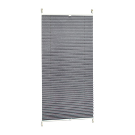 Translucent Grey Pleated Blinds – No Drill, Polyester