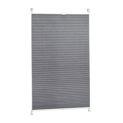 Translucent Grey Pleated Blinds – No Drill, Polyester