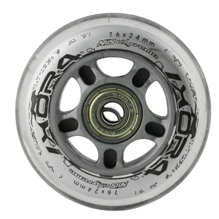 Transparent 76x24mm 82A Wheels & ABEC-7 Bearings Set