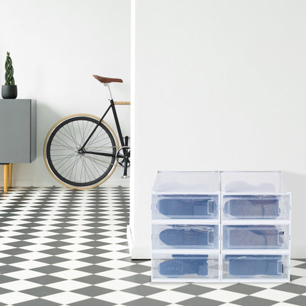 Transparent Boot Storage Boxes, Set of 6