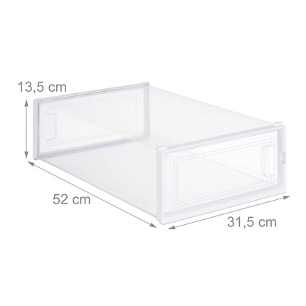 Transparent Boot Storage Boxes, Set of 6
