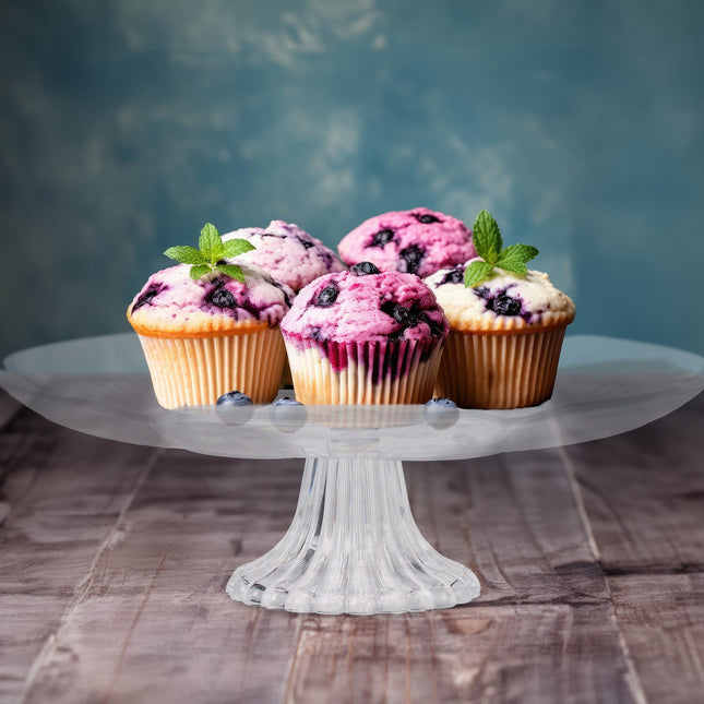Transparent Cake Stand with Floral Design