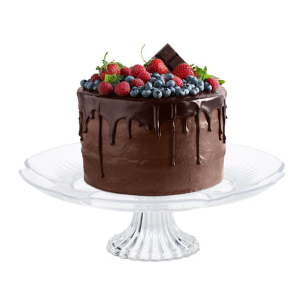 Transparent Cake Stand with Floral Design
