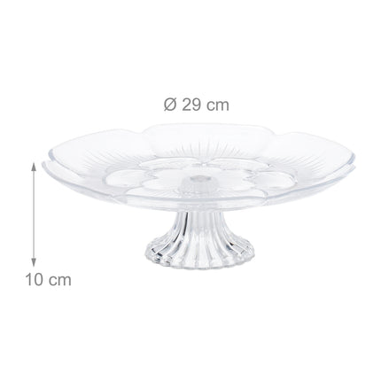 Transparent Cake Stand with Floral Design