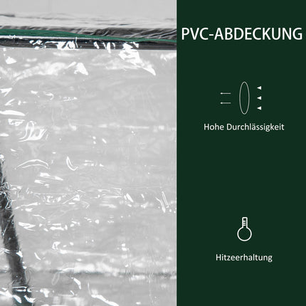 Transparent PVC greenhouse with window - 120x60x60 cm