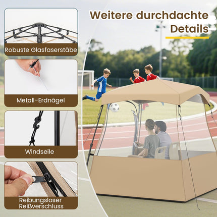 Transparent Pop-Up Camping Tent, All-Weather, 160x160x176 cm