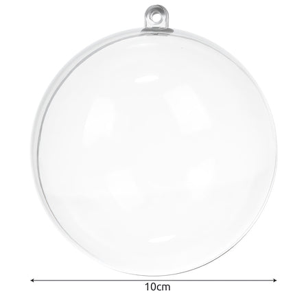 Transparent baubles 10 cm - set of 5 Ruhhy 22276