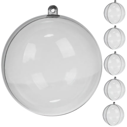 Transparent baubles 10 cm - set of 5 Ruhhy 22276