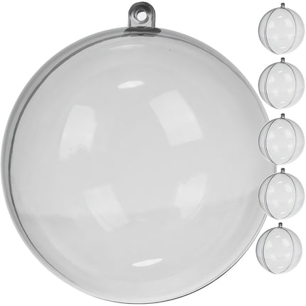 Transparent baubles 12 cm - set of 5 Ruhhy 22278