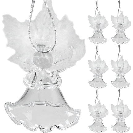 Transparent baubles - angels, 6 pcs. Ruhhy 22497