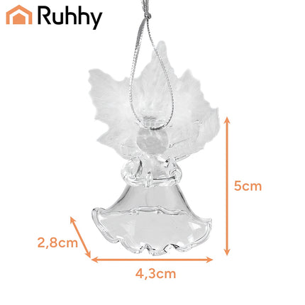 Transparent baubles - angels, 6 pcs. Ruhhy 22497