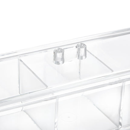 Transparent tea box with 3 compartments