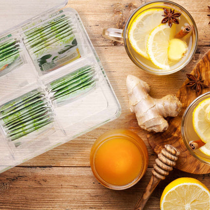 Transparent tea box with 6 compartments