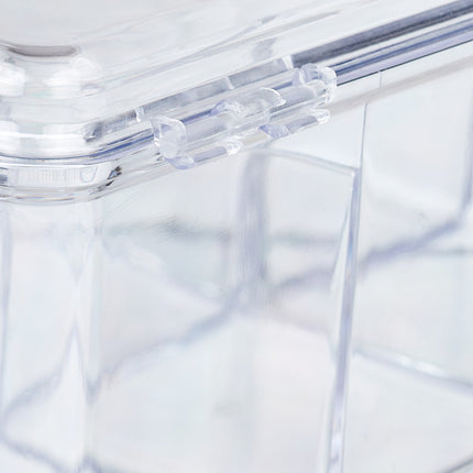 Transparent tea box with 6 compartments