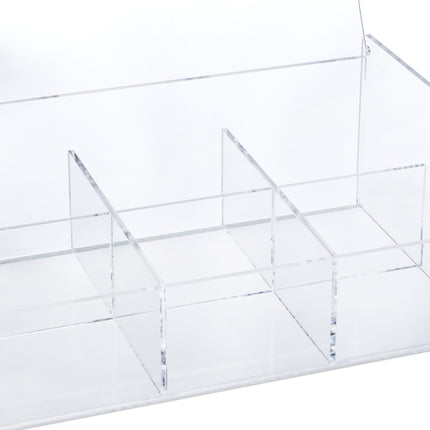 Transparent tea box with 6 compartments