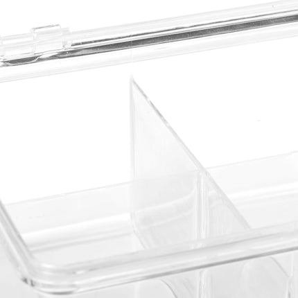 Transparent tea box with 6 compartments