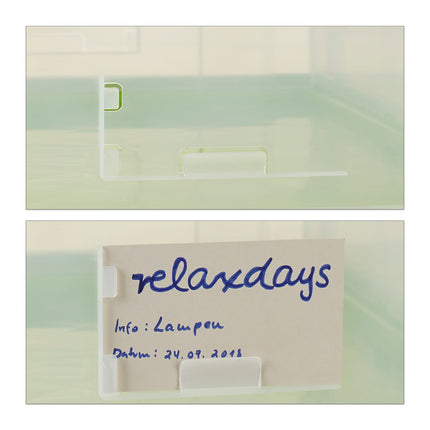 Transparent transport box with lid