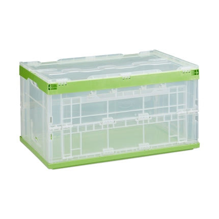 Transparent transport box with lid