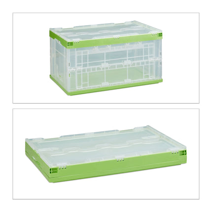 Transparent transport box with lid