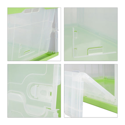Transparent transport box with lid