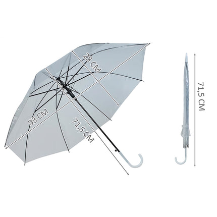 Transparent white umbrella