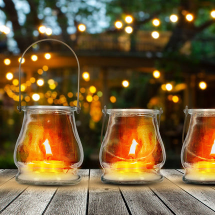 Transparent wind light set of 12