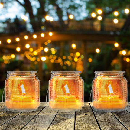 Transparent wind light set of 12
