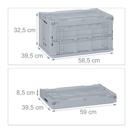 Transport box 60 liters with lid