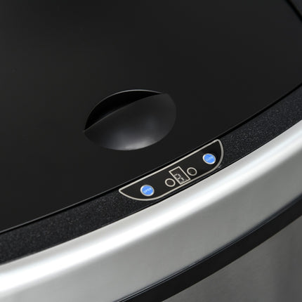 48L waste bin in stainless steel with infrared sensor, silver