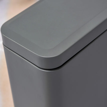 Trash Can Pedal Bin 5L With Lid and Inner Bin, Grey