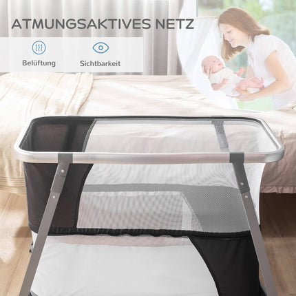 Adjustable Travel Bed and Cradle for Baby, Foldable, Oxford Fabric