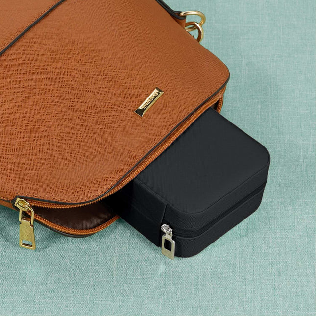 Travel Jewellery Case – Compact Leather Look Organizer