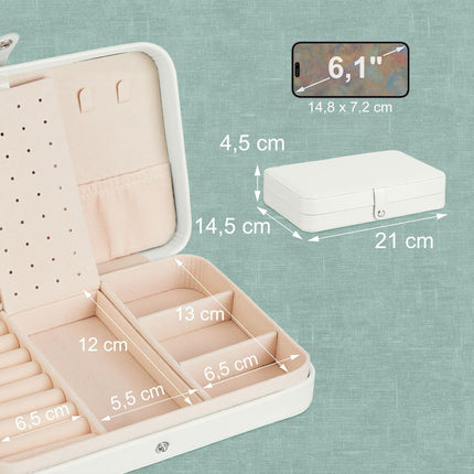 Travel Jewellery Case – Compact Leather Look Organizer
