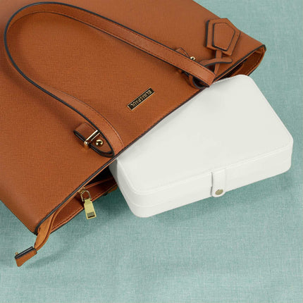 Travel Jewellery Case – Compact Leather Look Organizer