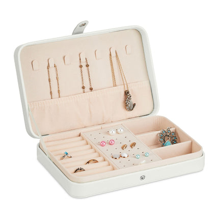Travel Jewellery Case – Compact Leather Look Organizer