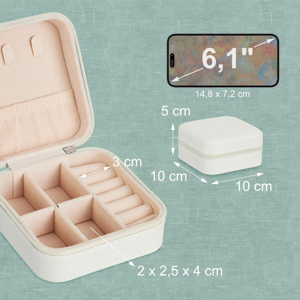 Travel Jewellery Case – Compact Leather Look Organizer