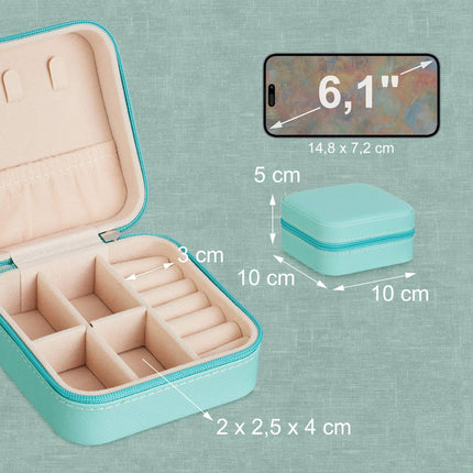 Travel Jewellery Case – Compact, Leather Look, Scratch-Proof