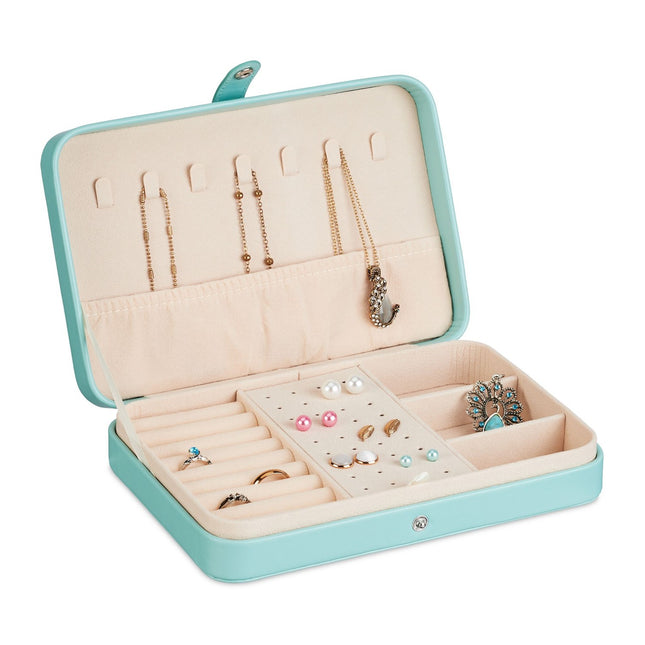 Travel Jewelry Case – Compact Leather Look Organizer