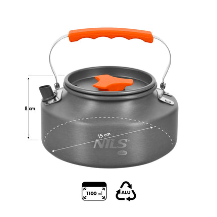 Travel Kettle with Lid, 1.1L Capacity