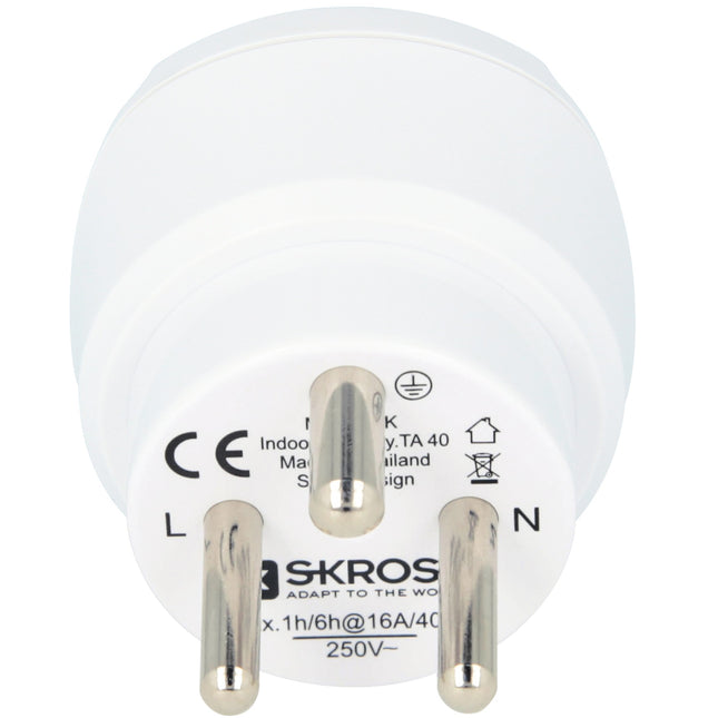 Travel adapter Europe to Denmark Grounded