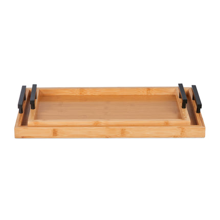 Trays in bamboo - set of 2